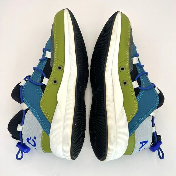 A.P.C. Little Joe Sneakers Logo Ripstop Leather Neoprene EU 39 Blue Green Bungee main image 7